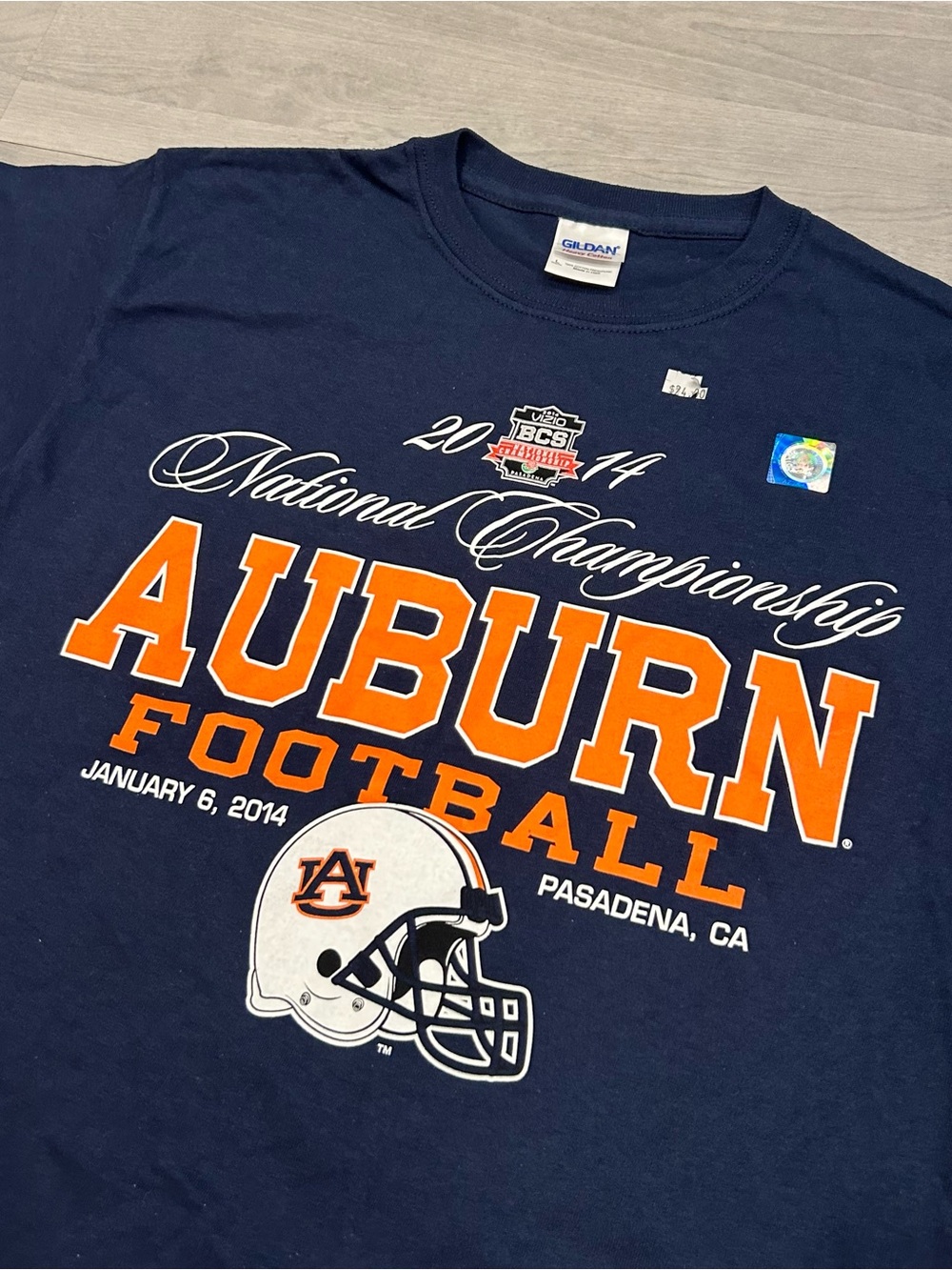 Auburn Tigers 2014 BCS National Championship Football T Shirt Youth Large NCAA